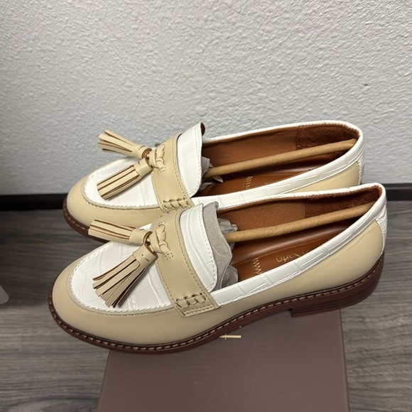 Franco Sarto Carolynn Low Loafer Ivory/White Faux Leather Croco - Picture 5 of 9